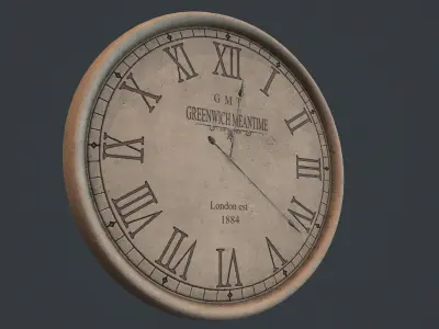 Greenwich Concrete Clock 3D model