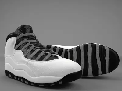 Air Jordan 10 Retro Nike  3D model