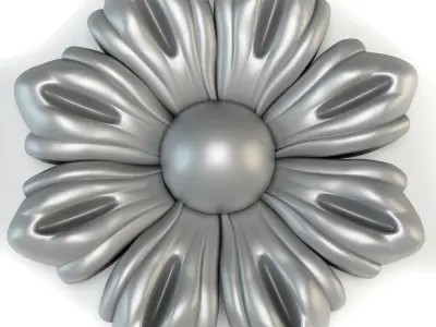 3D stl model of a flower for CNC router 3D print model