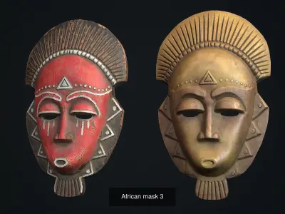 African tribal mask collection 