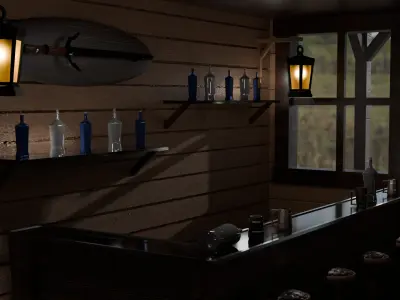 Wild West Saloon  3D model