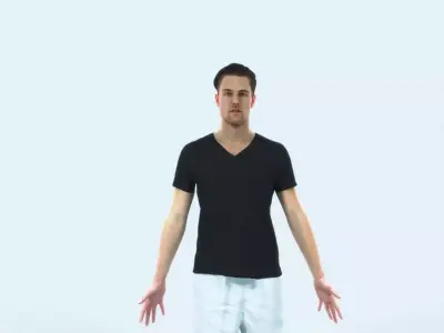 Virtue C Animated Rigged Sports Man Low-poly 3D model