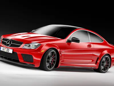 Mercedes Benz C63 AMG Black Series 2012 3D model