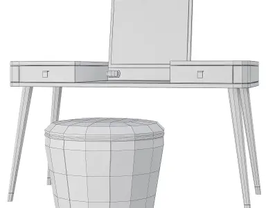 Barnini Oceo Richmond Toilet table 3d model Low-poly 3D model