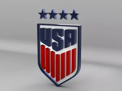 USA National Soccer Team Logo 3D model