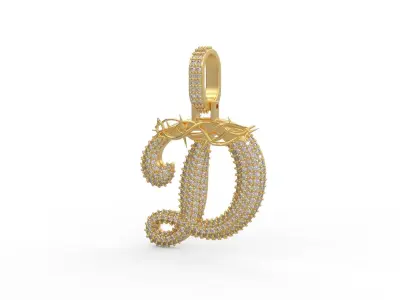 D pendant Crown of Thorns 3D print model