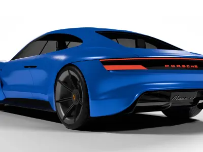 CAR Porsche Mission E Low-poly 3D model