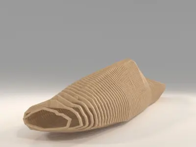 Parametric Bench  Snake Vertebrae 3D model