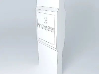 2 World Trade Center interior sign Free 3D model