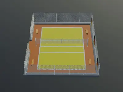 Volleyball Stadium - Germany Low-poly 3D model