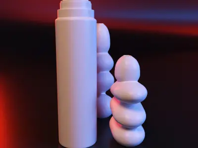 Vase ocean stone set 3D print model
