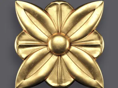 5 Ornamental Flowers Pack Vol-3 Quad Mesh 4K PBR Textures 3D model