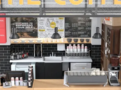 Coffee Kiosk 6 3D model