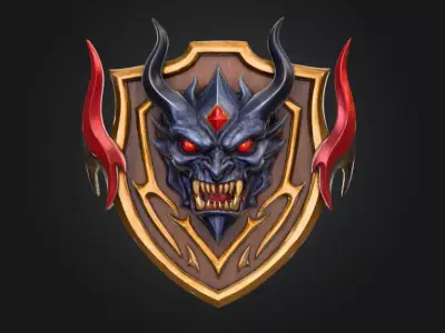 Demonic Emblem of Eternal Dominion Low-poly 3D model