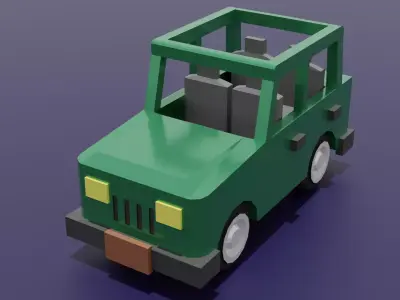 Low Poly Vehicles Mega Pack Cars Buses Game Ready Assets Bundle  Low-poly 3D model