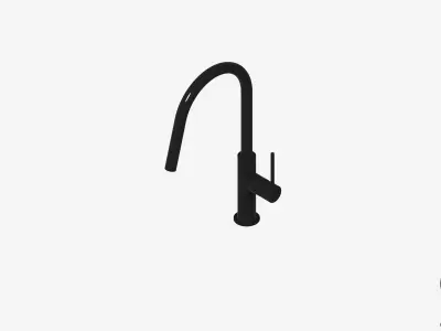 Sink Mixer - Luxury - Sleek - Pull Out Low-poly 3D model