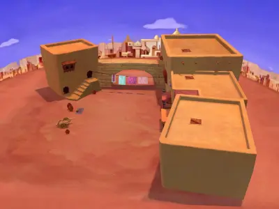 Game Low-Mode - Street Fight Scene 35 3D model