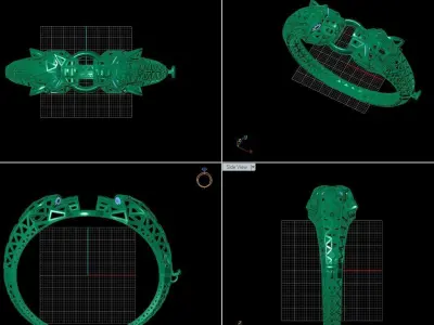 Panther Bracelet 3d print model 3D print model