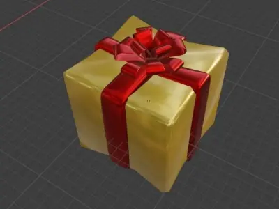 GIFT - THREE DIFFERENT DESIGNS Low-poly 3D model