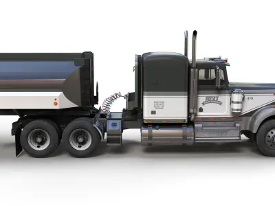 Kenworth W900A tanker Low-poly 3D model