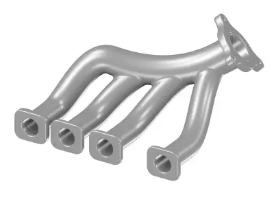 Titanium Vehicle Exhaust Manifold 3D model