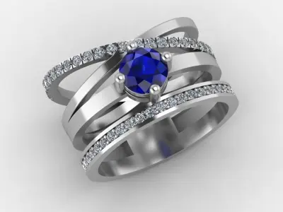 Massive diamond ring 3D print model