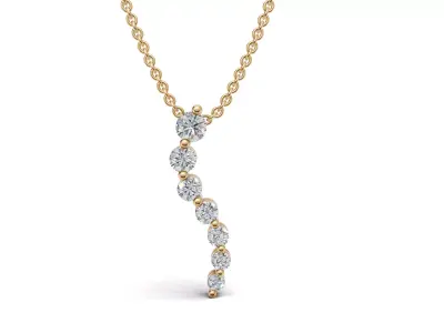 AV 734 Diamond Womens Journey of Life Pendant 3D print model