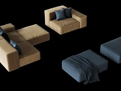 Cozy Sofa 3D model