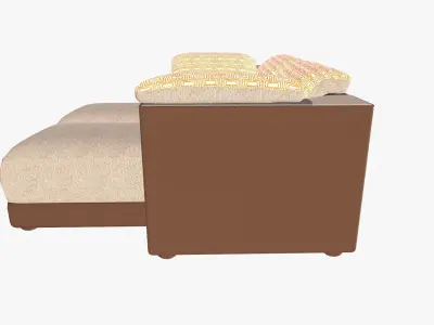 Chaise Lounge Plus Lounge Low-poly 3D model