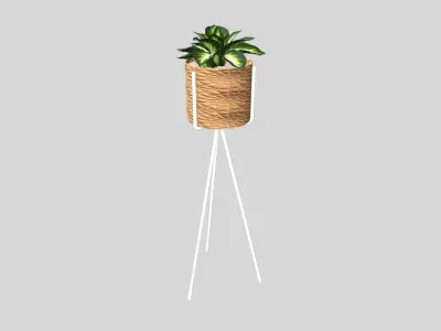 HOME DECOR Flower Basket Low-poly 3D model