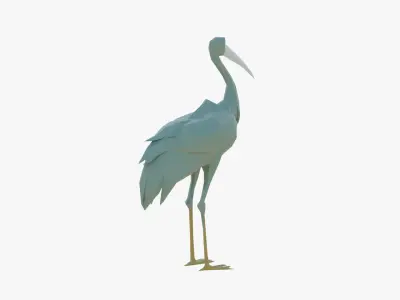 Stork low poly Low-poly 3D model