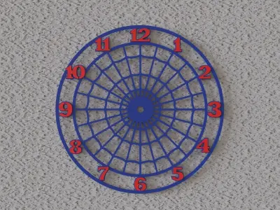 spider web wall clock 3D print model