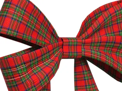 Christmas Bow Ribbon 85 Low-poly 3D model