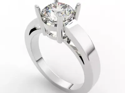 1ct Gemstone Engagement Rings  3D print model
