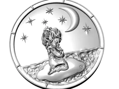 Child pendant 3D print model