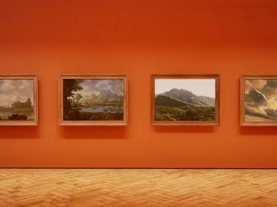 Classical landscape paintings Low-poly 3D model
