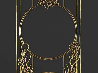 Collection stucco molding frame 3 3D model