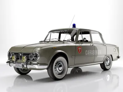 Alfa Romeo Giulia Super 1600 Carabinieri 1962 3D model