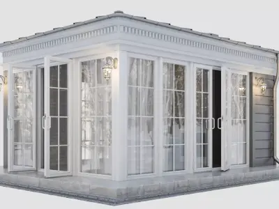 All-season gazebo-pavilion 3D model