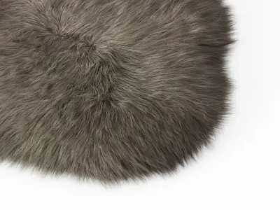 Faux Fur Mongolian Rug 3D model