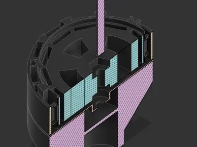 Magnetic Generator wind turbine AND MOTOR 3D print model