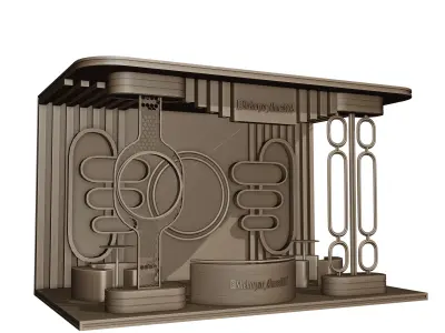 Futuristic Luxury Exhibition Booth 3D Event Stand Design   3D model