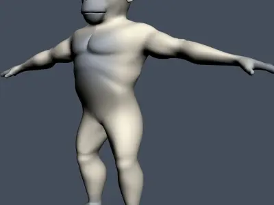 Yeti Character RIGGED Low-poly 3D model