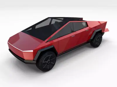 Tesla Cybertruck Red 3D model