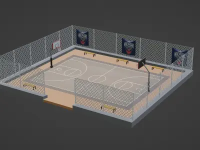 Basketball Stadium - New Orleans Pelicans Low-poly 3D model