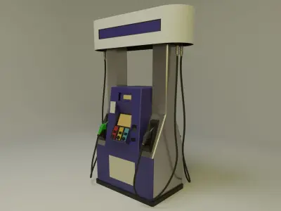 Gas Pump 2000s 3D model