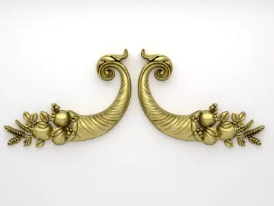 Classic decor ornament v-3D model09 3D model