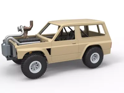 Uphill Sand Racing Dragster Scale 1 to 25 3D print model