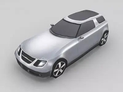 SAAB 9-X Low-poly 3D model