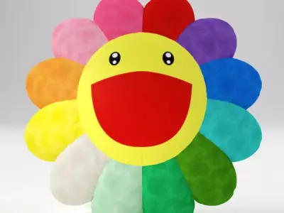 Flower pillow Free 3D model